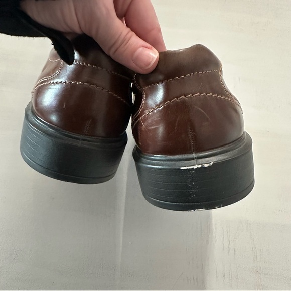 Ecco Helsinki Men’s Brown Leather Bike Toe Slip On Loafers Size 43, US 9-9.5 GUC - Picture 6 of 8